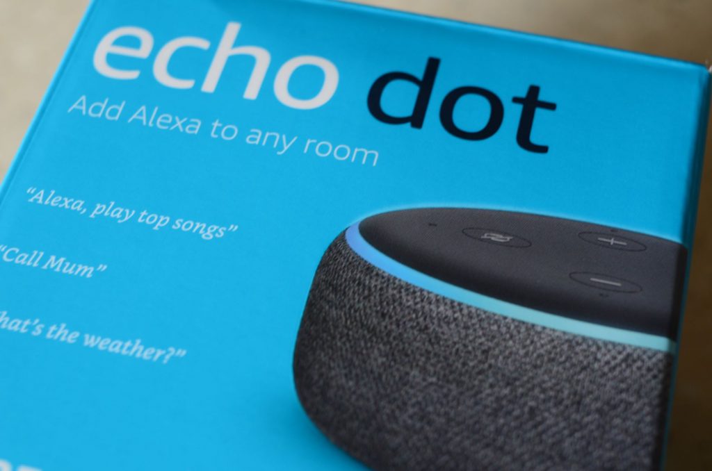 Shows Echo Dot Box